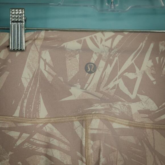 Lululemon Size XS Small S Wunder Under Pink Floral Print Crop Cropped Leggings - Picture 2 of 4
